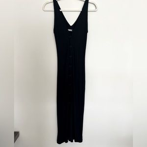 Reformation Ribbed Button-Down Maxi Dress